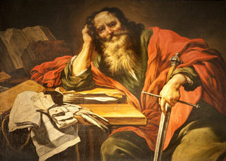 A painting of St. Paul from St. Severin Church in Paris